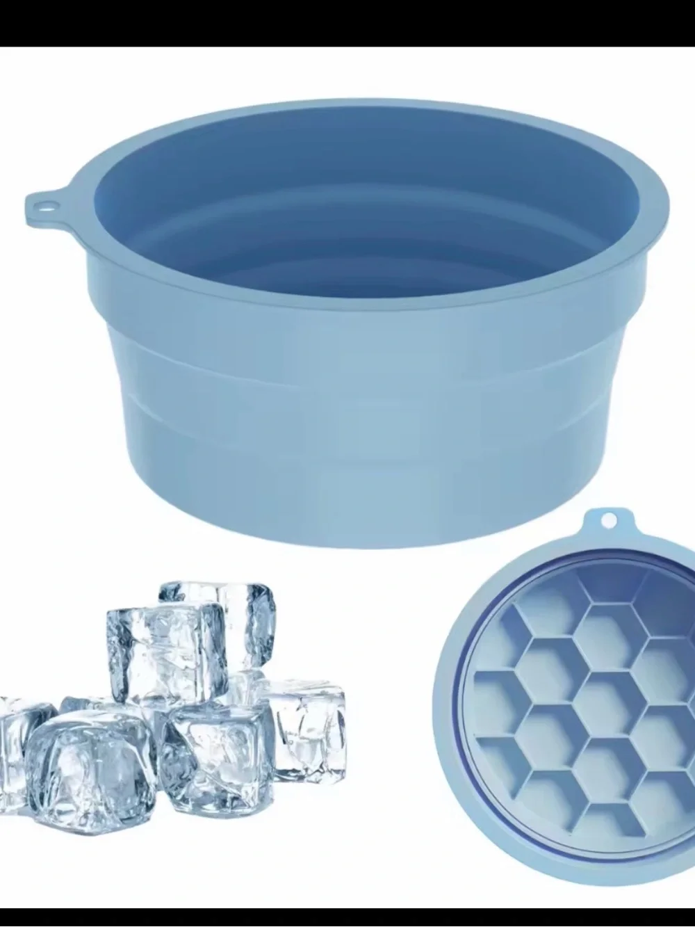Collapsible Silicone Ice Face Tub Facial Skincare Ice Bath Bowl Foldable Travel